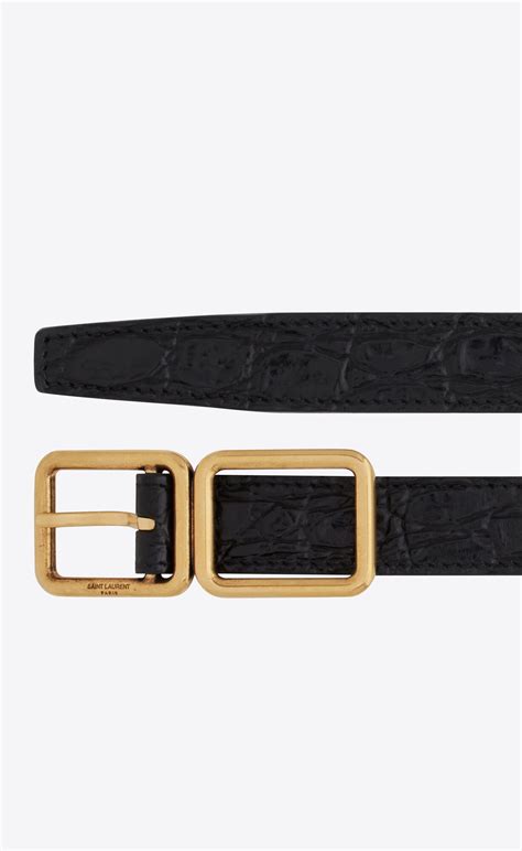 ysl crocodile belt.